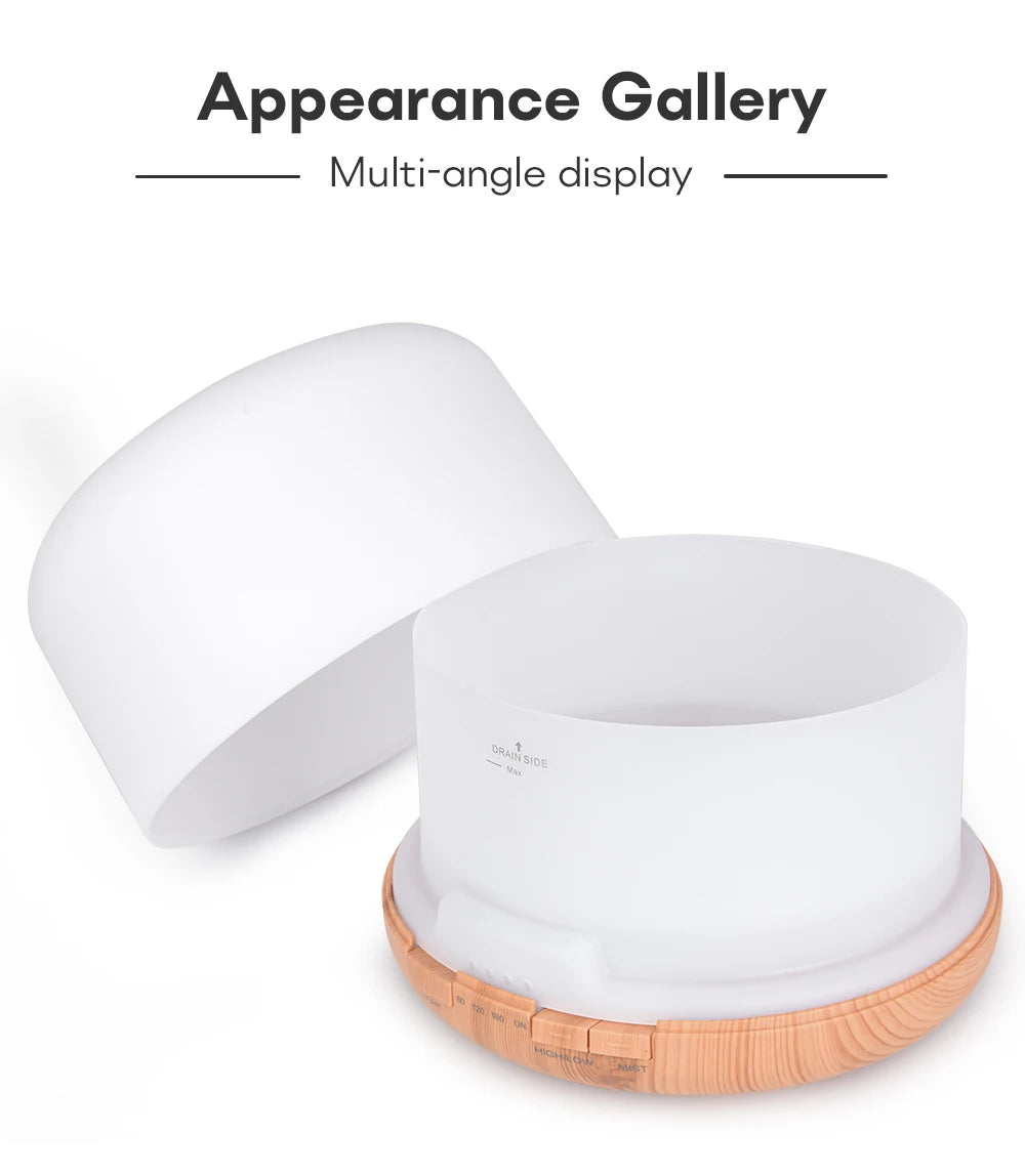 Ultrasonic Essential Oil Diffuser & Humidifier (300/500/1000ml)