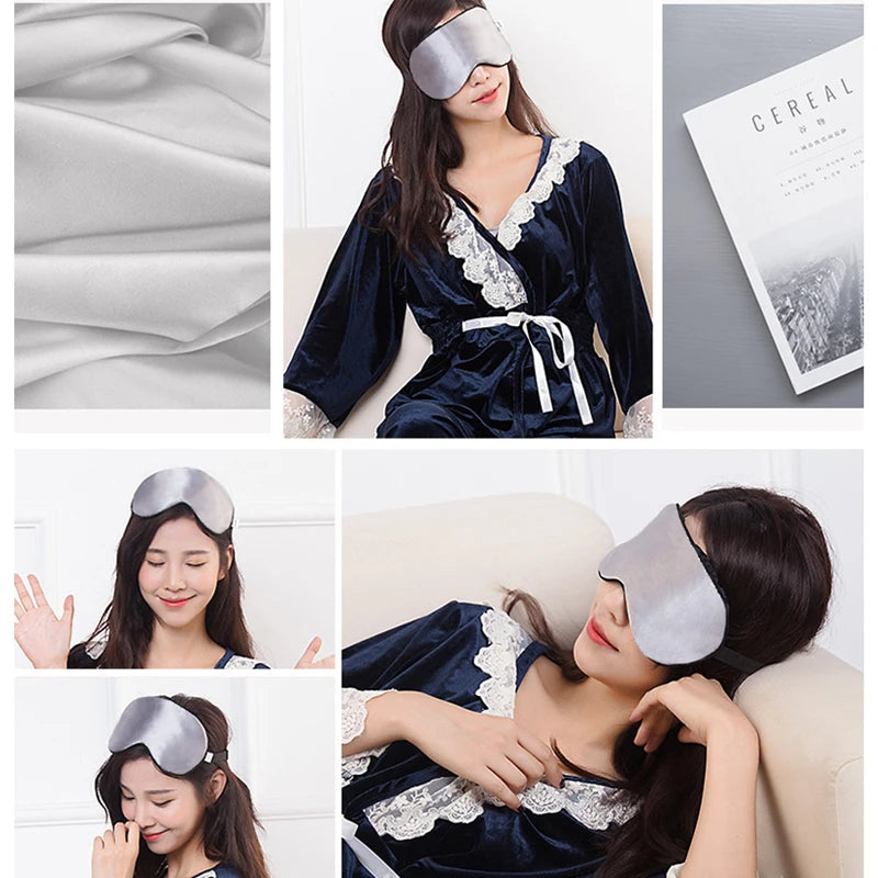 100% Mulberry Silk Sleep Mask – Soft Eye Cover