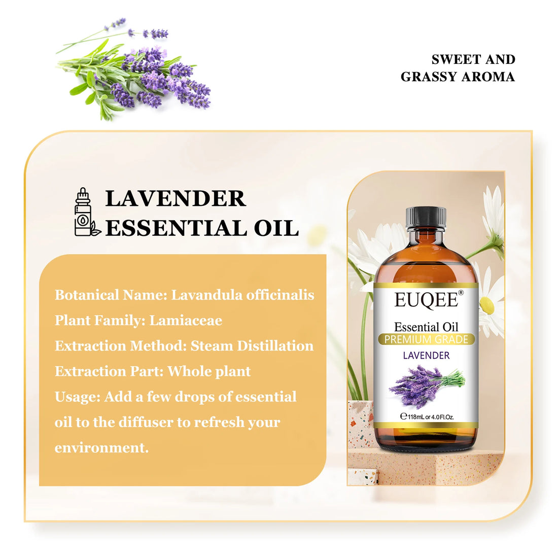 EUQEE 4oz Essential Oil for Aromatherapy & DIY