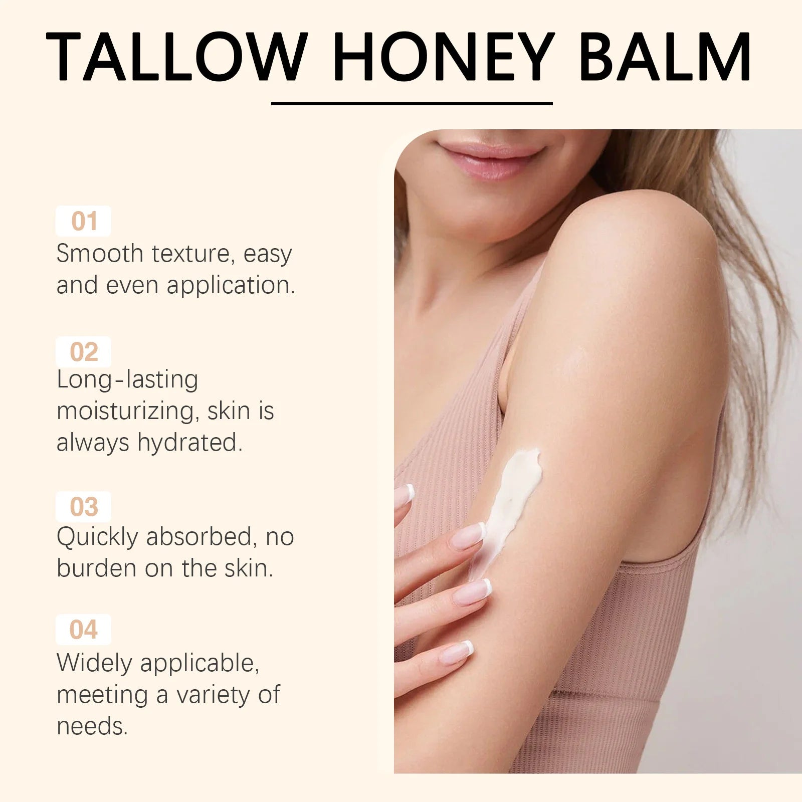 WoodSleep Beef Tallow Moisturizing Cream with Wild Honey