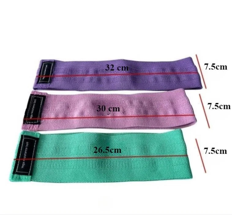 3pcs Fabric Resistance Booty Bands Set