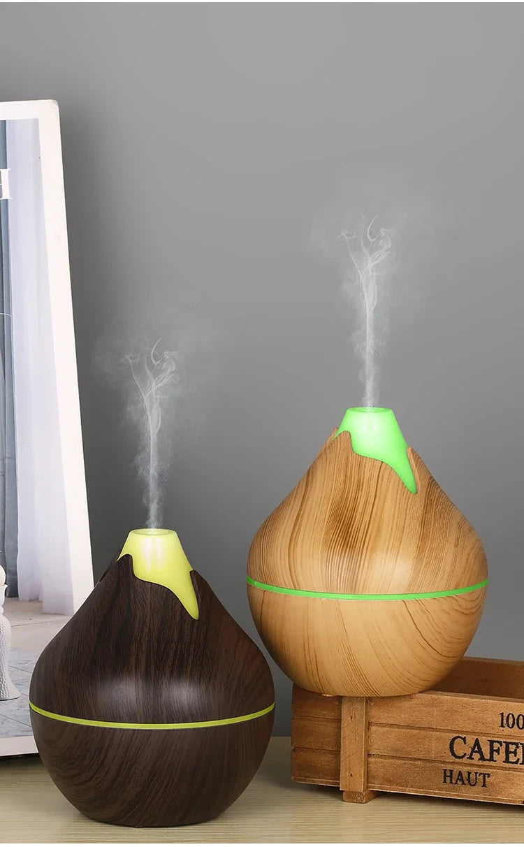 350ml USB Wood Grain Aroma Diffuser & Humidifier