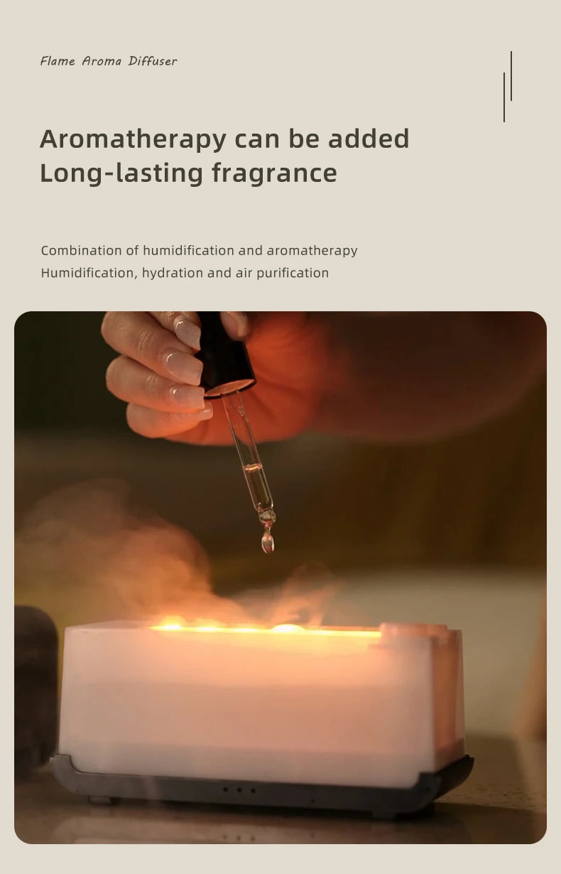 Flame Effect Aromatherapy Humidifier & Diffuser