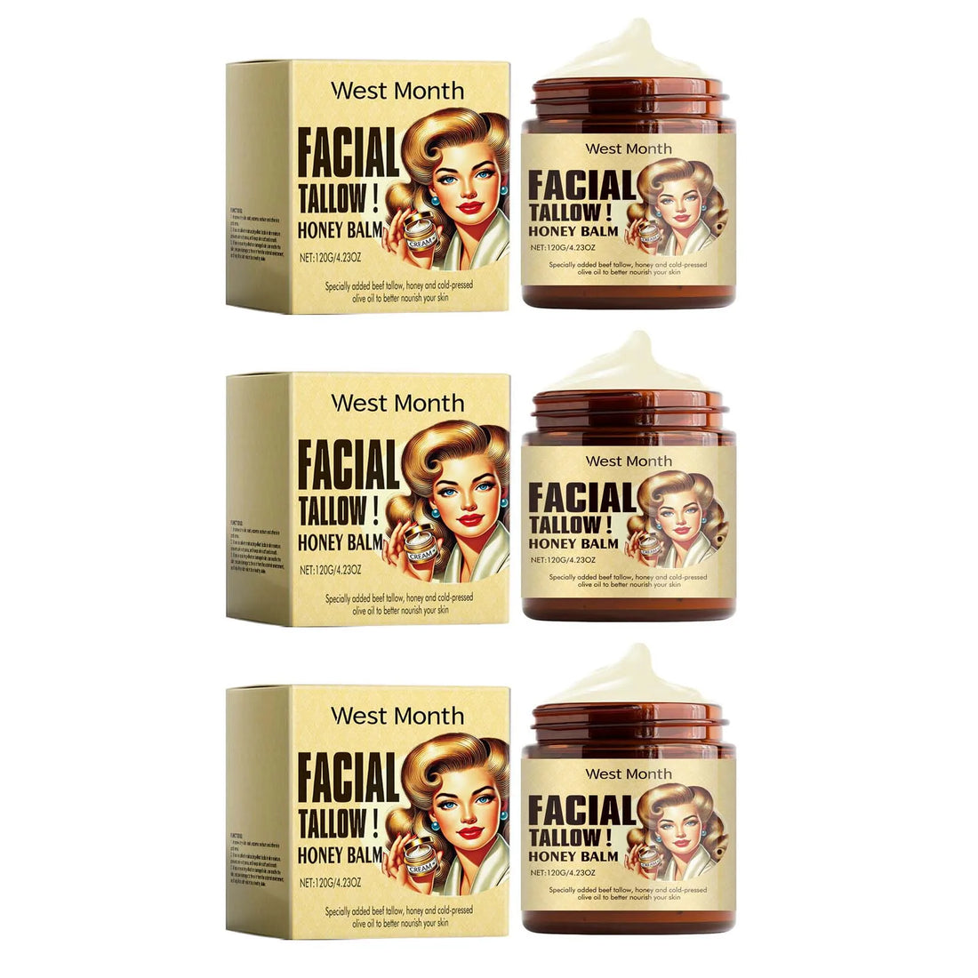 Beef Tallow Moisturizing Face Cream