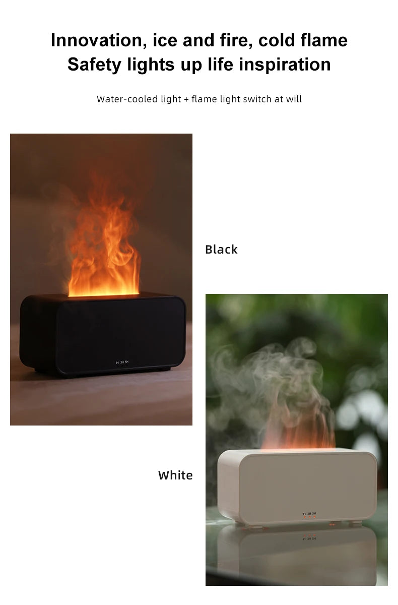 Flame Effect Aromatherapy Humidifier & Diffuser
