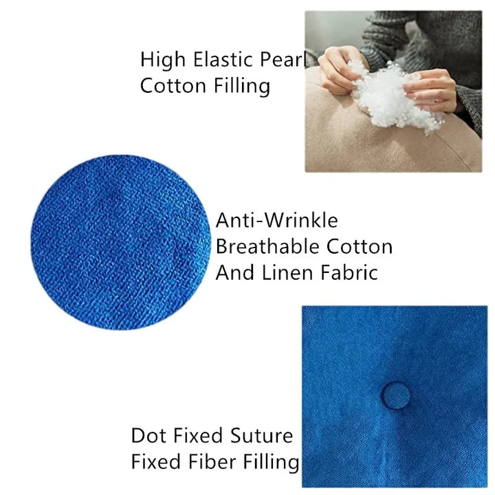 Round Floor Seat Pillow Cushion – Solid Color