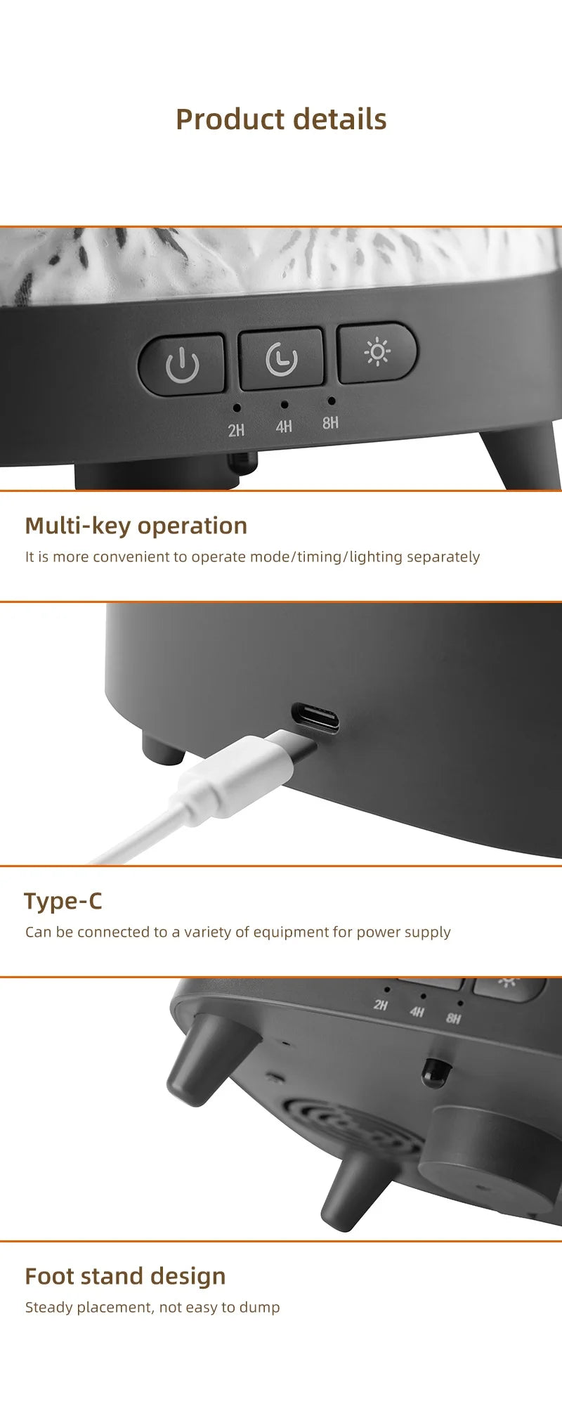 Aurora 200ml Ultrasonic Aroma Diffuser & Humidifier