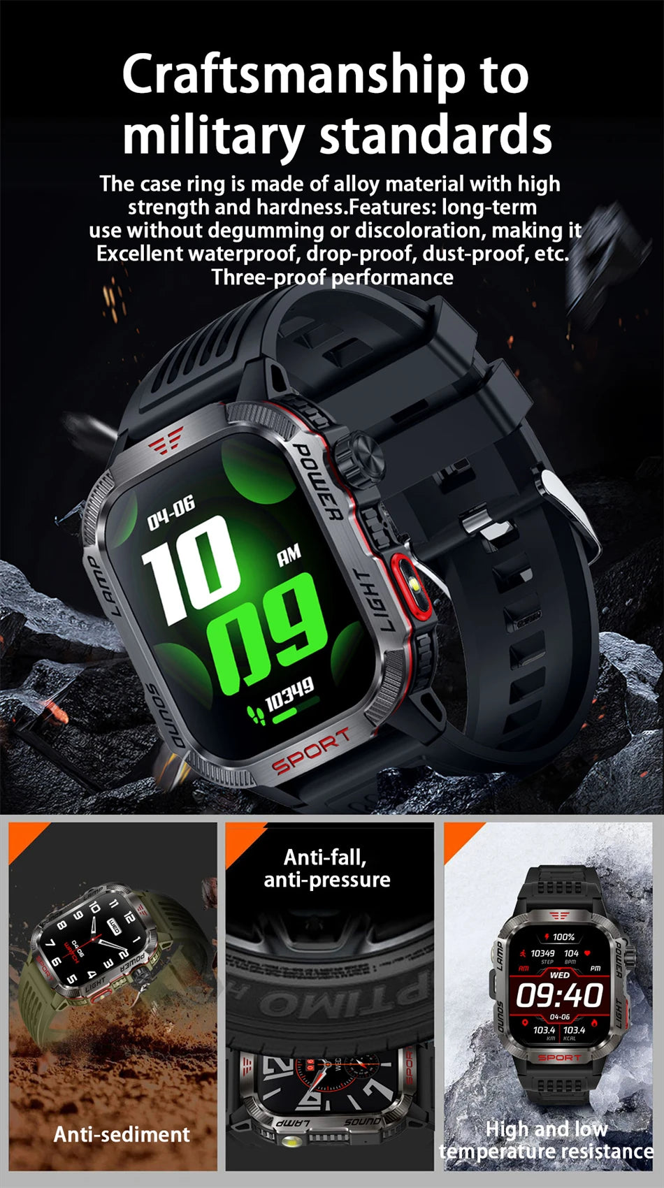 Military GPS Smartwatch for Men