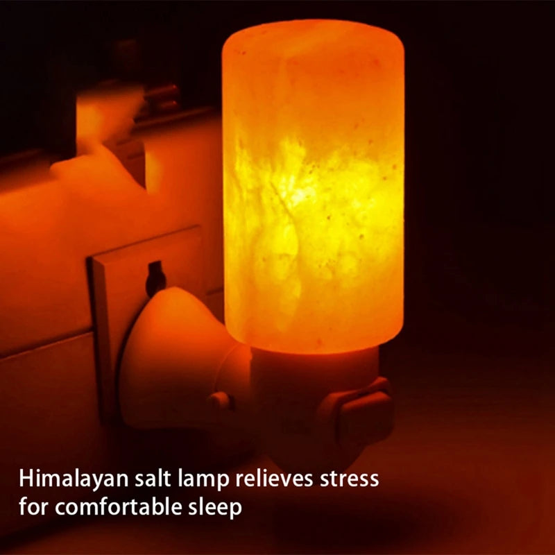 Himalayan Crystal Salt Lamp with LED Warm Light