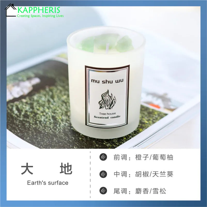 Crystal Glass Jar Scented Candles – Coconut Wax