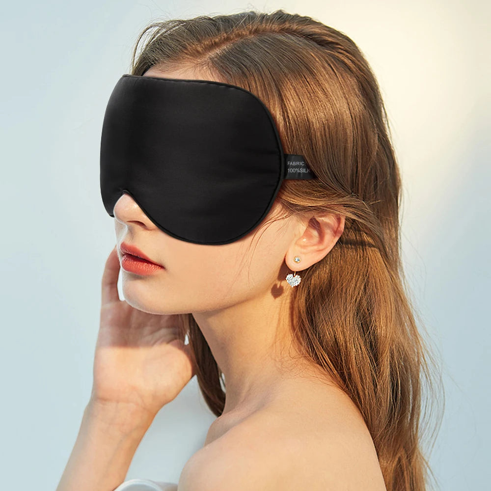 100% Mulberry Silk Sleep Mask – Soft Eye Cover