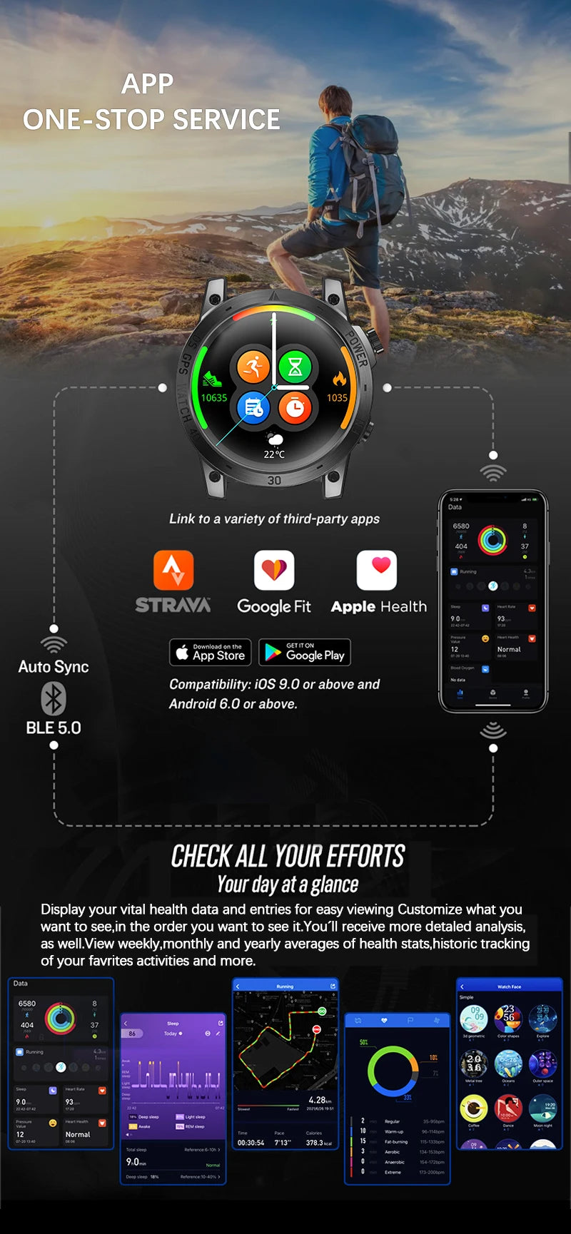 NORTH EDGE 2025 GPS Sports Smartwatch