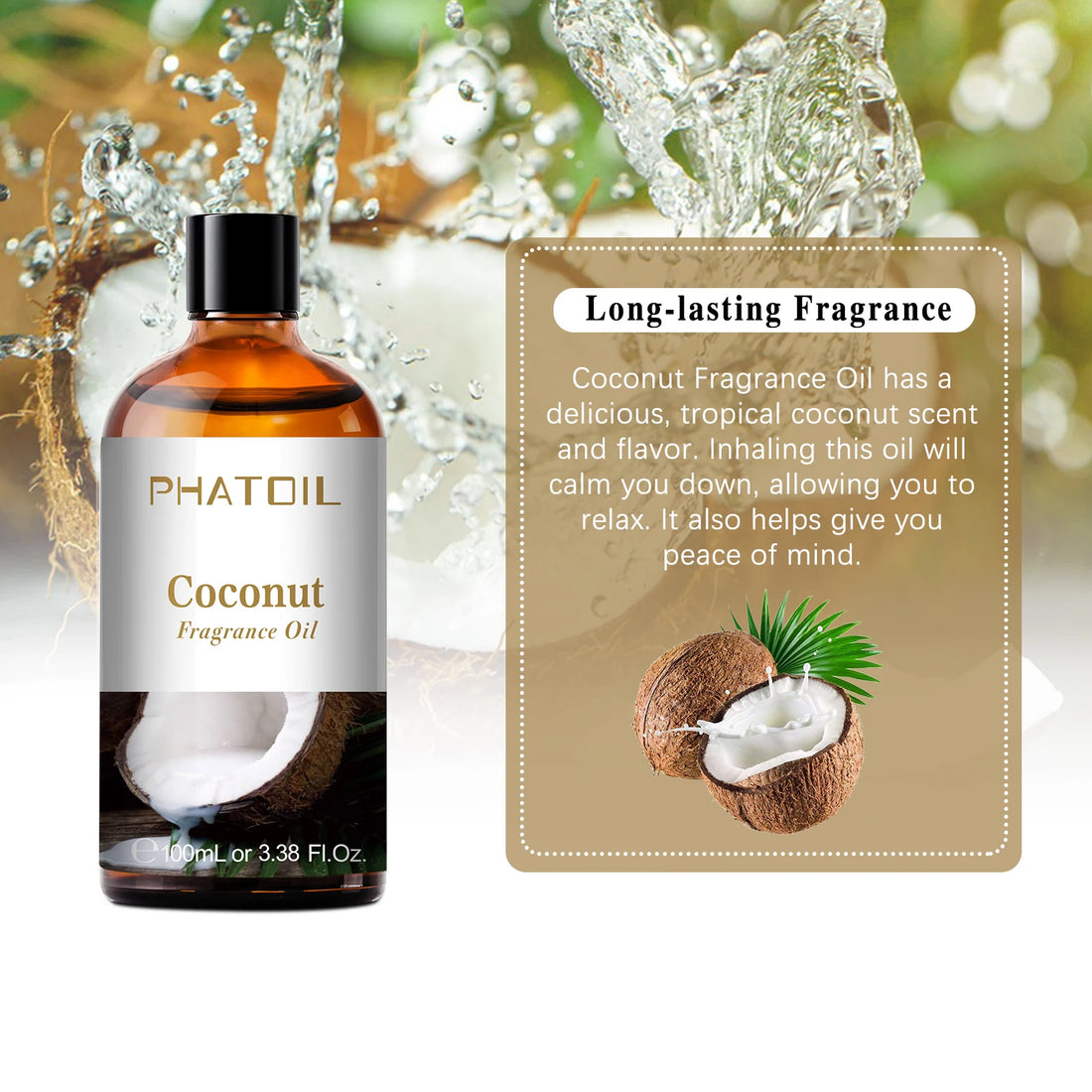 PHATOIL 100ml Aromatherapy Fragrance Oil – Multiple Scents