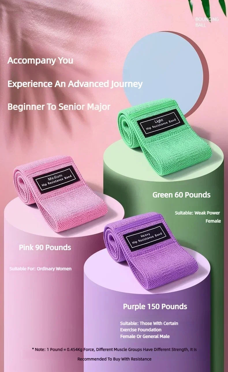 3pcs Fabric Resistance Booty Bands Set