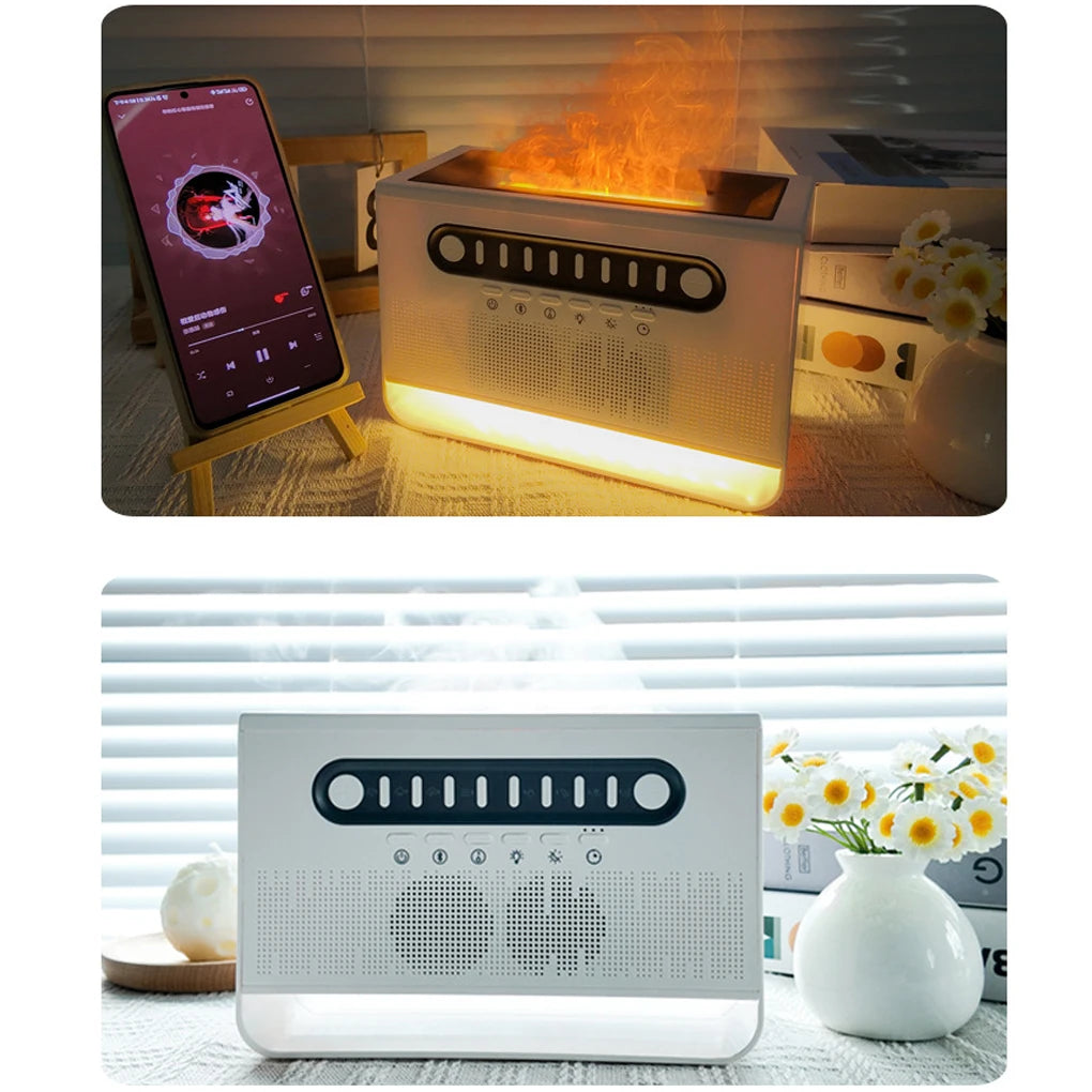 Bluetooth Speaker & Flame Humidifier with Aromatherapy
