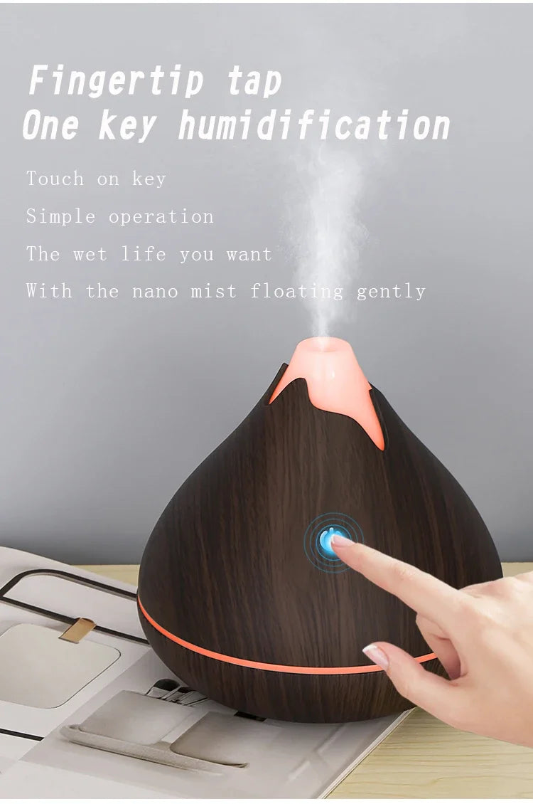 350ml USB Wood Grain Aroma Diffuser & Humidifier