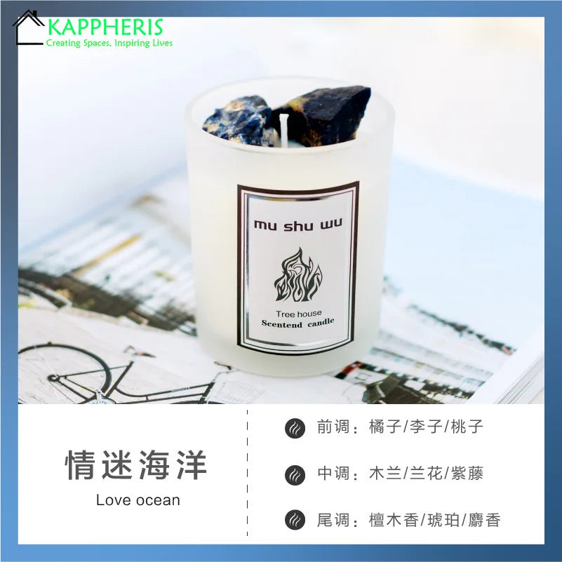 Crystal Glass Jar Scented Candles – Coconut Wax