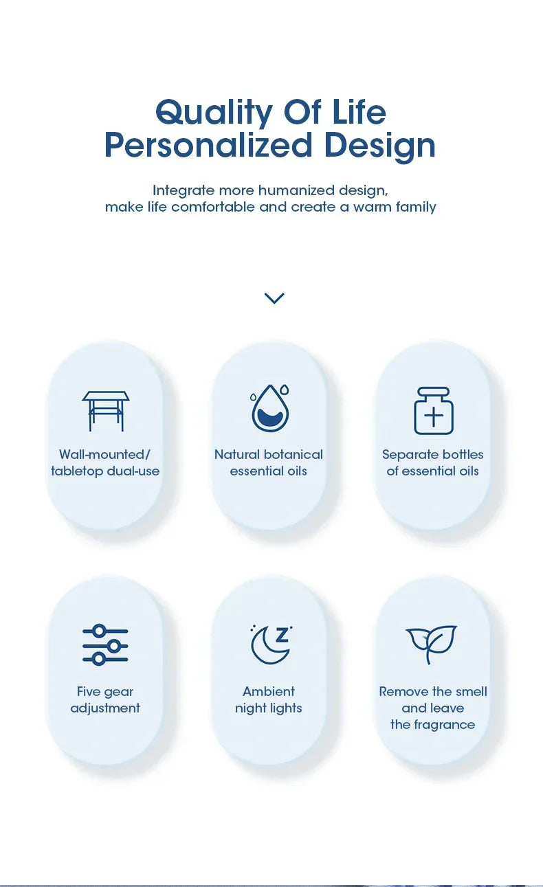 Smart Wall-Mounted Essential Oil Diffuser