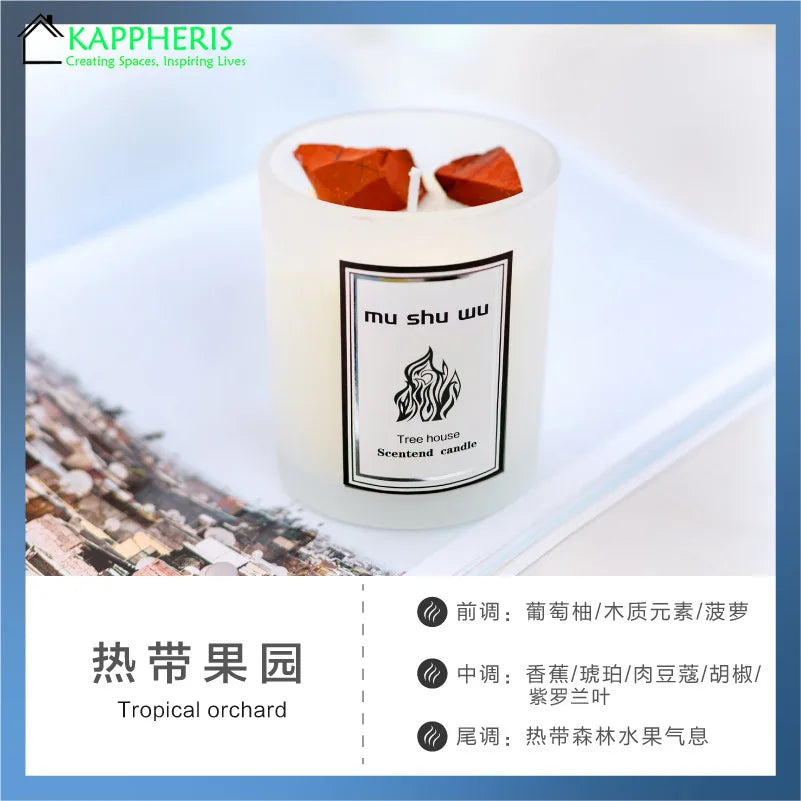 Crystal Glass Jar Scented Candles – Coconut Wax