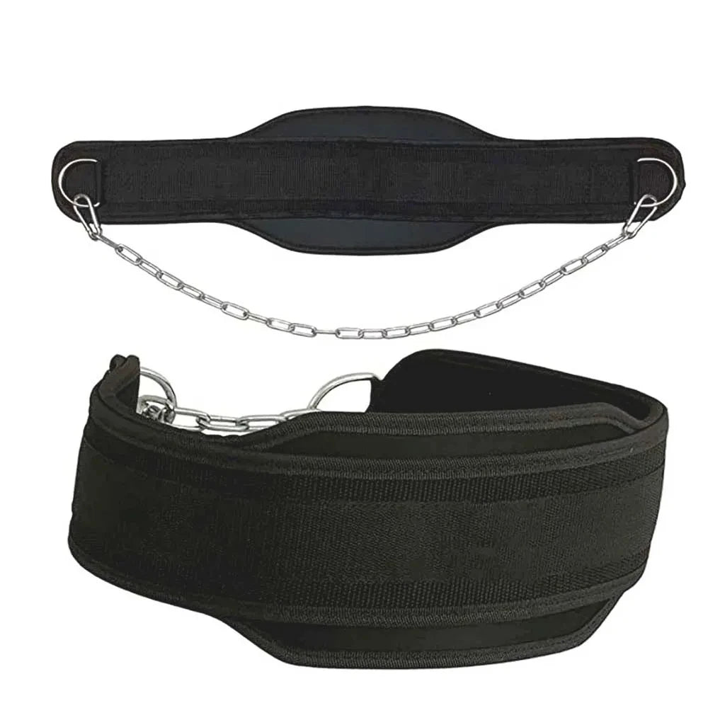 Neoprene Weight Lifting Dip Belt with Chain