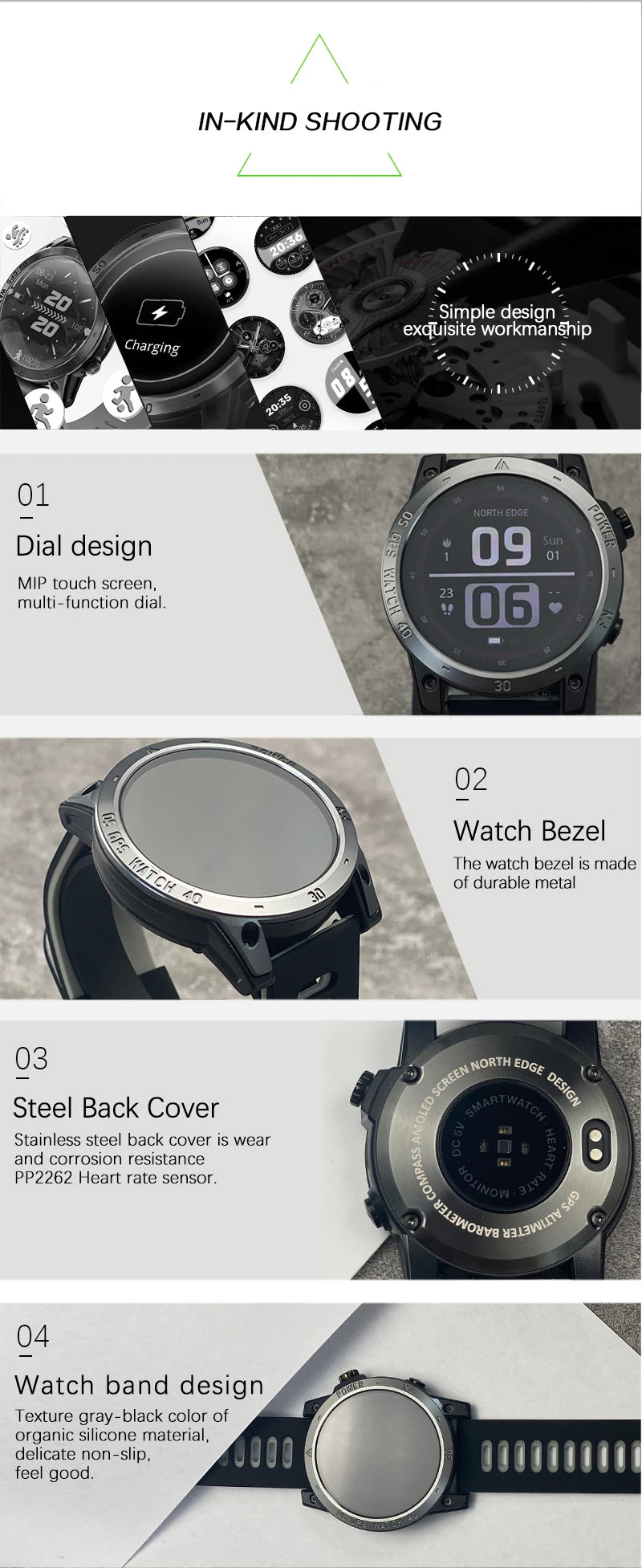 NORTH EDGE 2025 GPS Sports Smartwatch