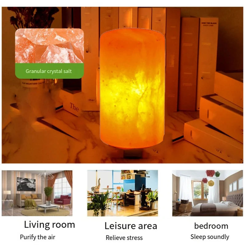 Himalayan Crystal Salt Lamp with LED Warm Light