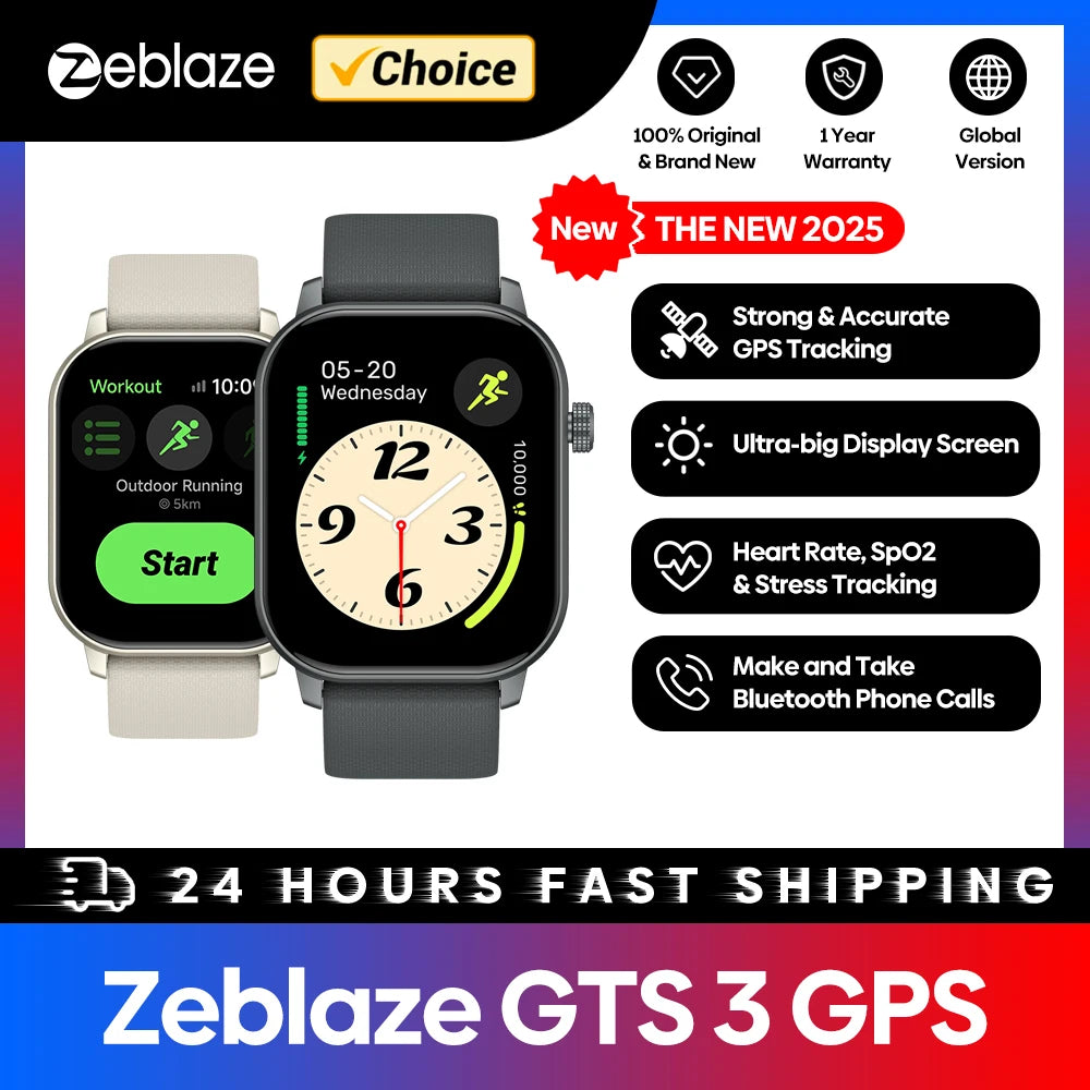 Zeblaze GTS 3 GPS Sports Smartwatch