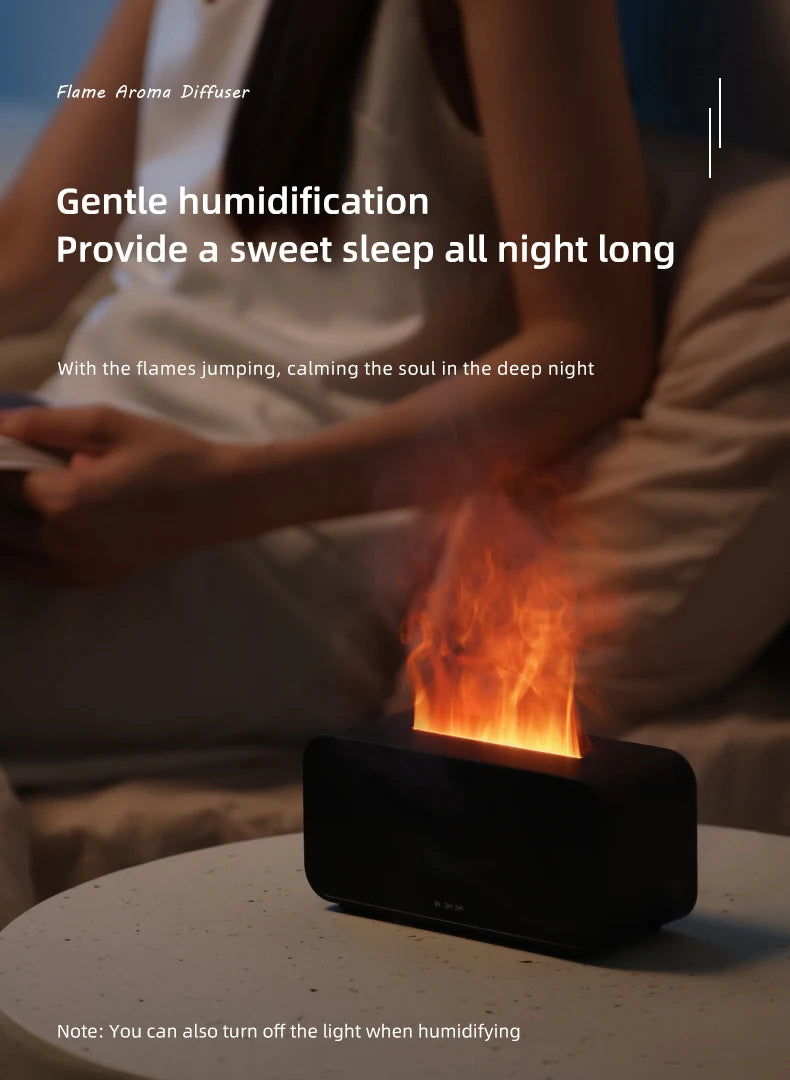 Flame Effect Aromatherapy Humidifier & Diffuser
