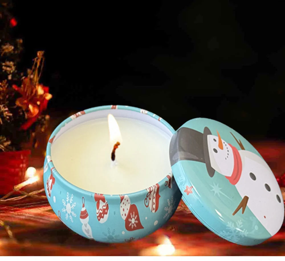 4pcs Christmas Soy Wax Aromatherapy Candle Set