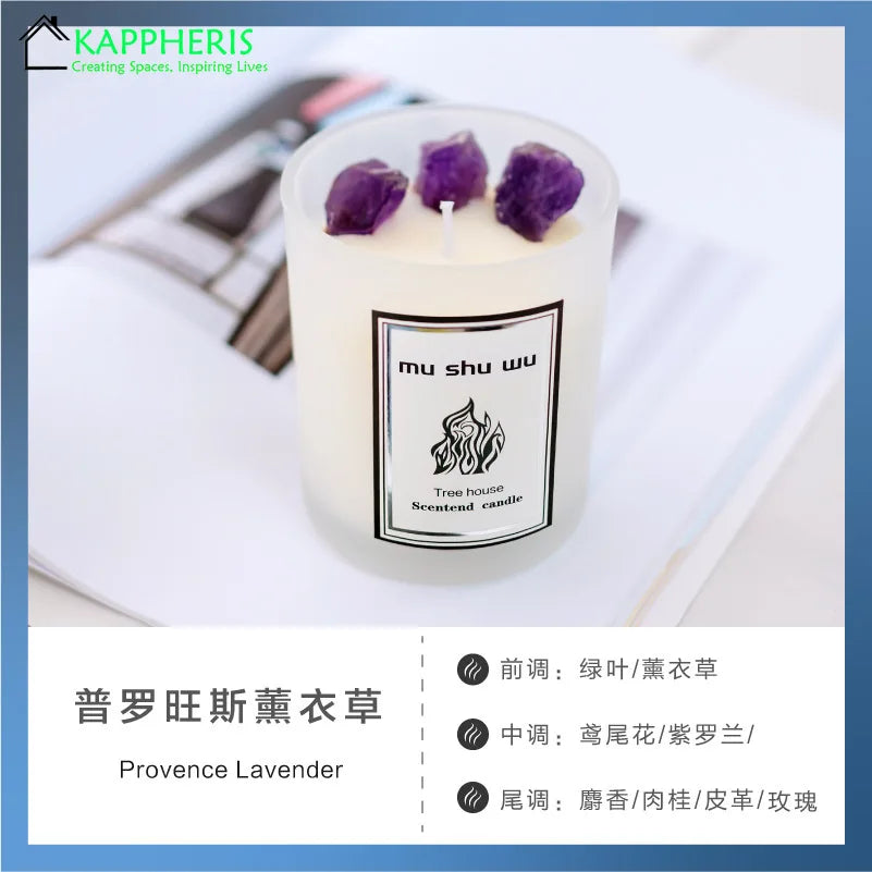 Crystal Glass Jar Scented Candles – Coconut Wax