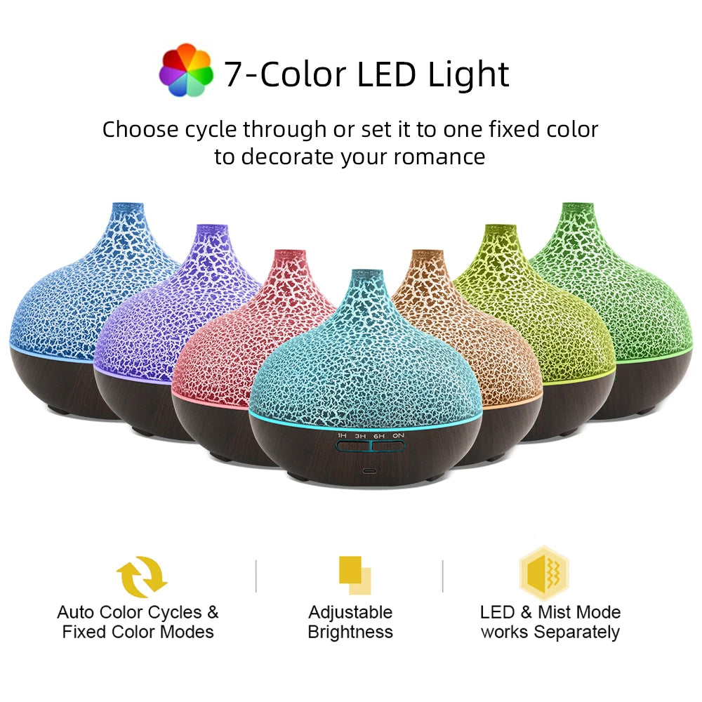 550ml Ultrasonic Aromatherapy Diffuser & Humidifier