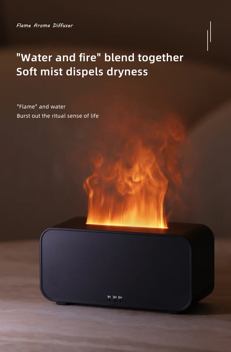Flame Effect Aromatherapy Humidifier & Diffuser