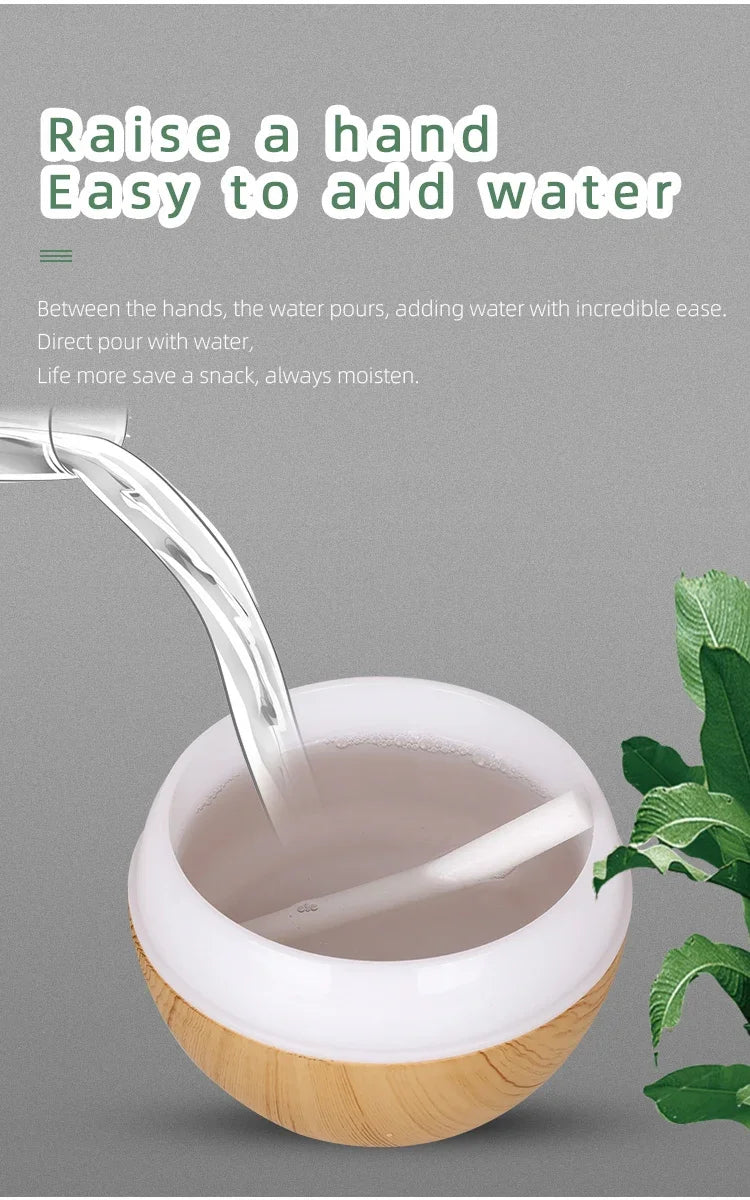 350ml USB Wood Grain Aroma Diffuser & Humidifier