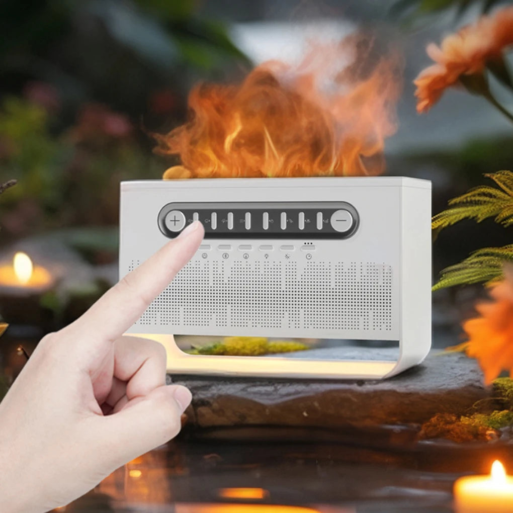 Bluetooth Speaker & Flame Humidifier with Aromatherapy