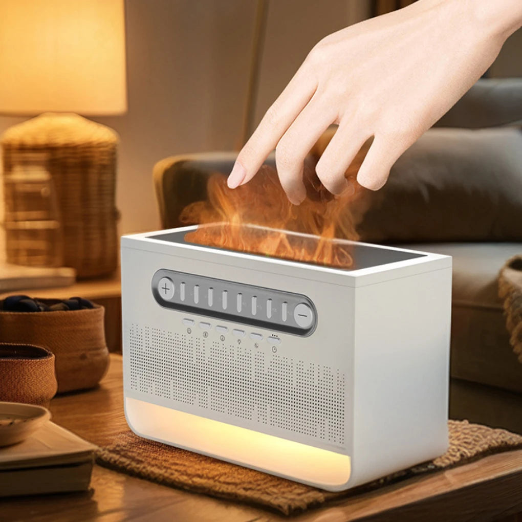 Bluetooth Speaker & Flame Humidifier with Aromatherapy