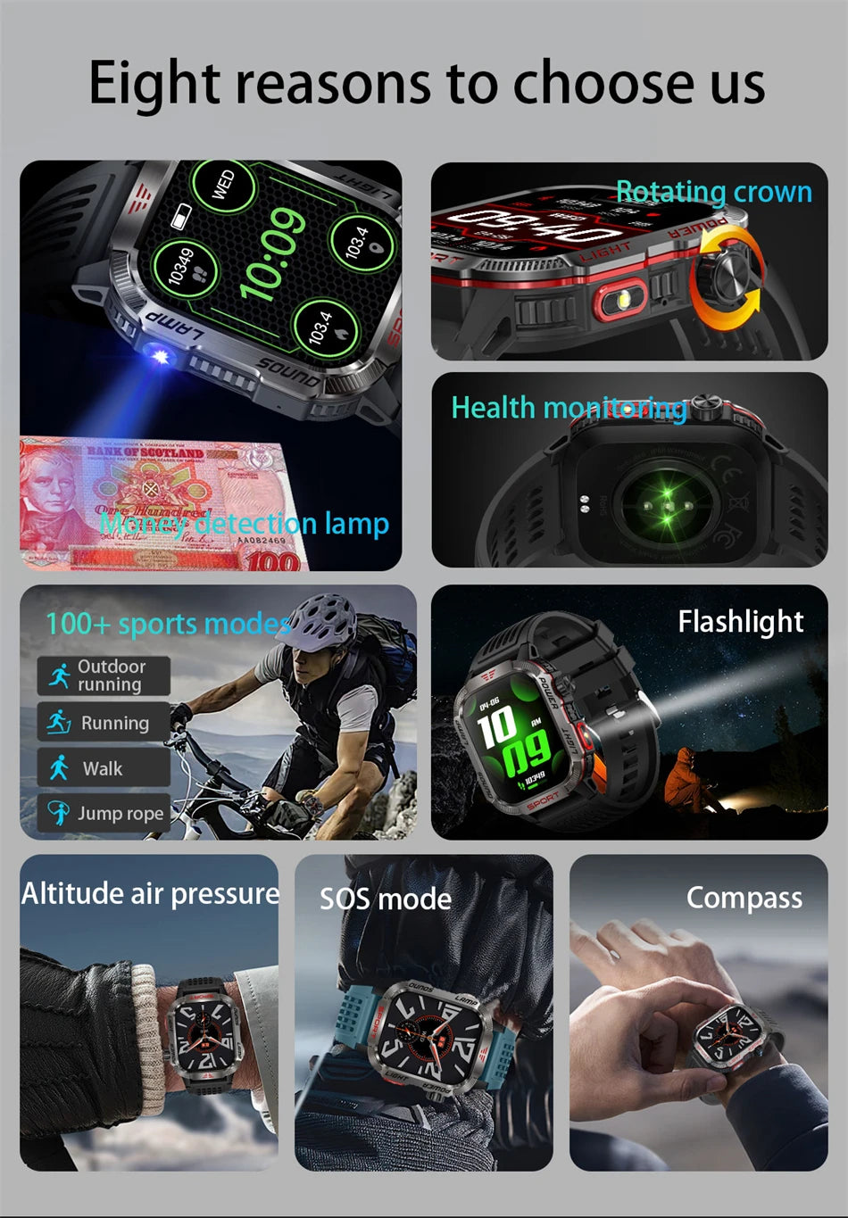 Military GPS Smartwatch for Men