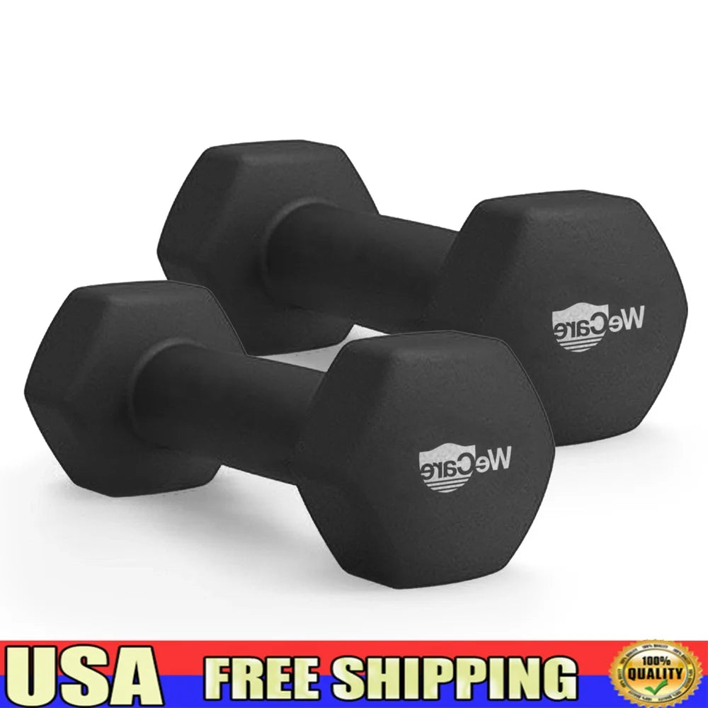 2lb Neoprene Coated Hex Dumbbell Pair