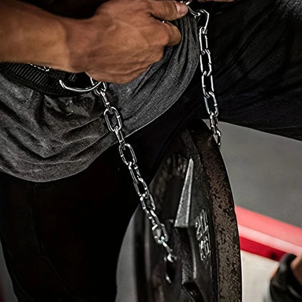 Neoprene Weight Lifting Dip Belt with Chain