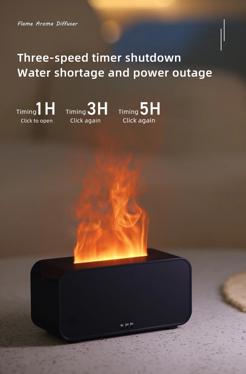 Flame Effect Aromatherapy Humidifier & Diffuser