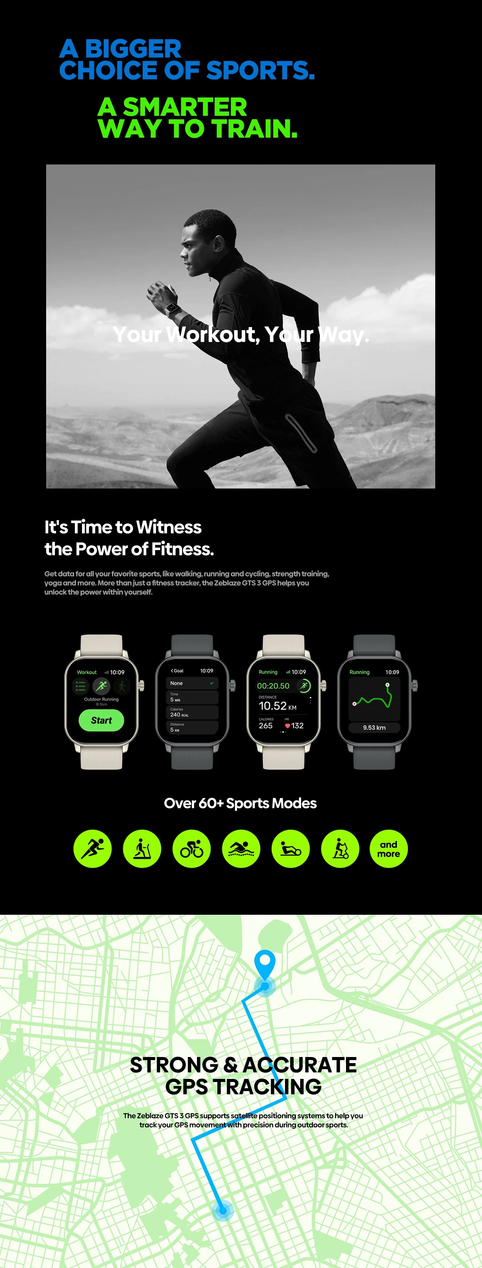 Zeblaze GTS 3 GPS Sports Smartwatch