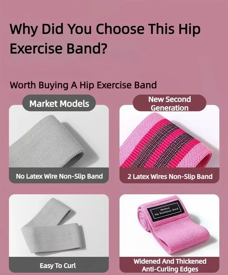 3pcs Fabric Resistance Booty Bands Set