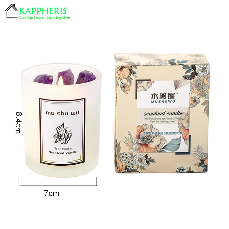 Crystal Glass Jar Scented Candles – Coconut Wax