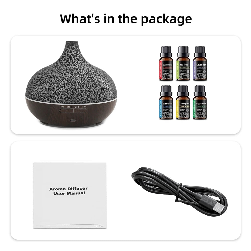 550ml Ultrasonic Aromatherapy Diffuser & Humidifier
