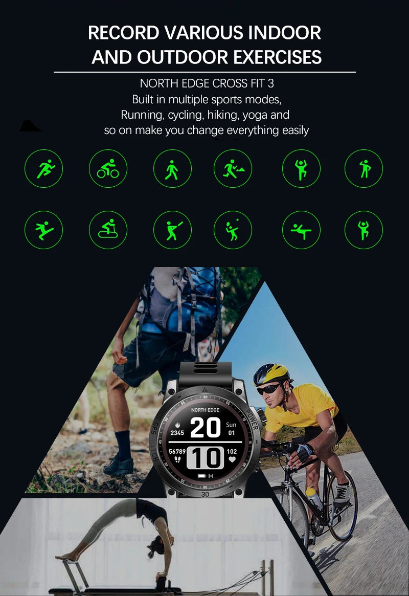 NORTH EDGE 2025 GPS Sports Smartwatch