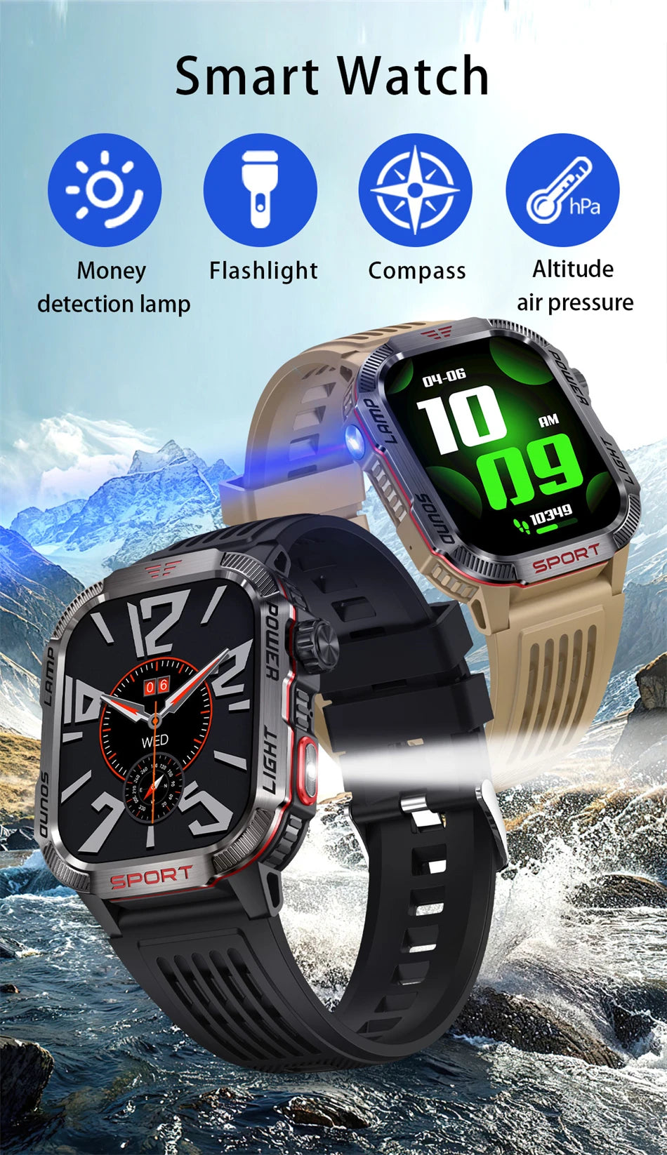 Military GPS Smartwatch for Men