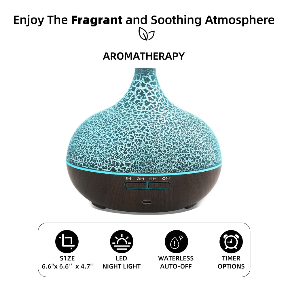 550ml Ultrasonic Aromatherapy Diffuser & Humidifier
