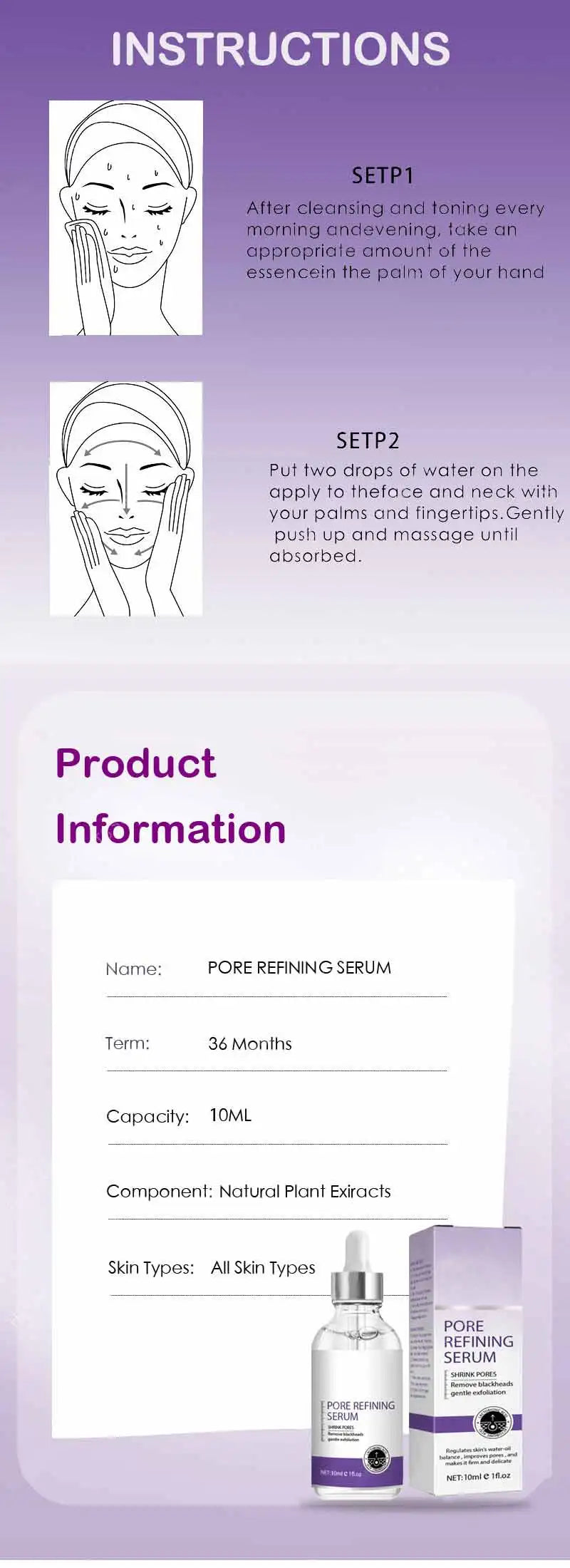 Pore Shrinking Serum – Tightening & Pore Minimizing Facial Essence