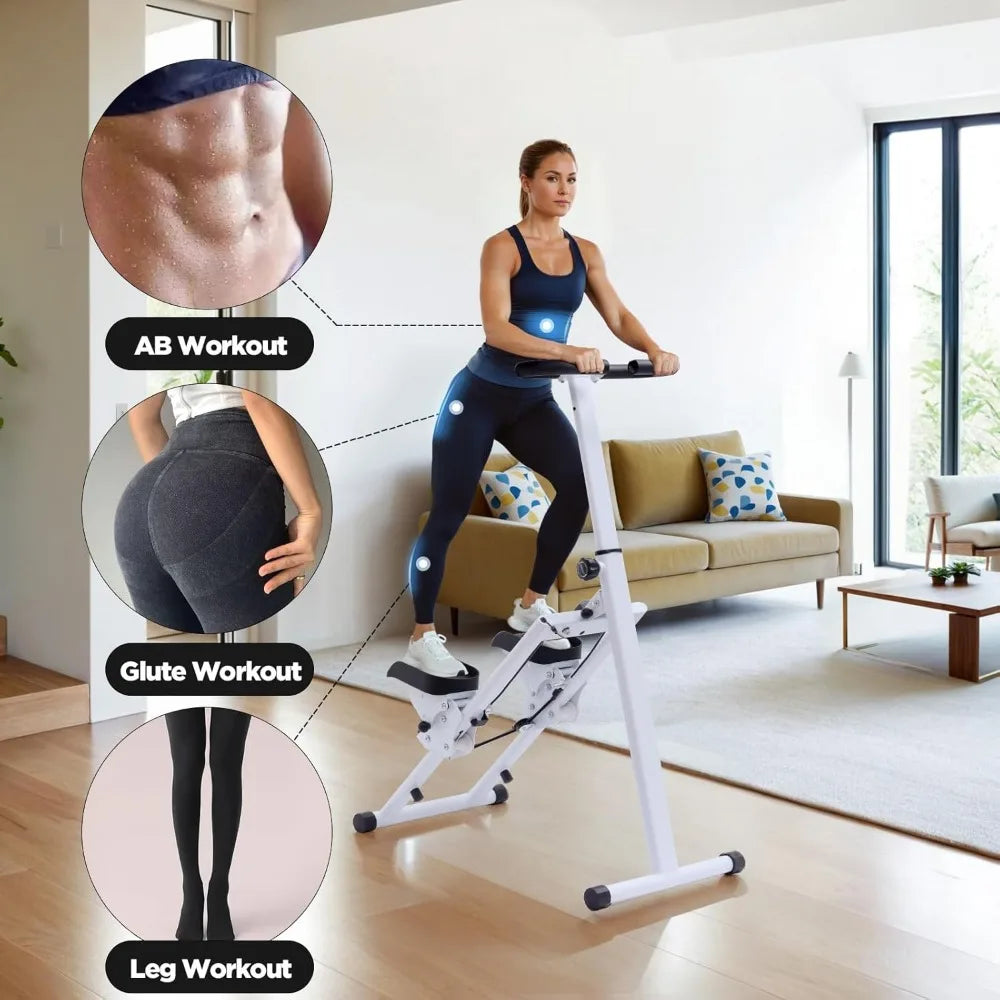 Adjustable Height Stair Stepper with Ergonomic Handlebars
