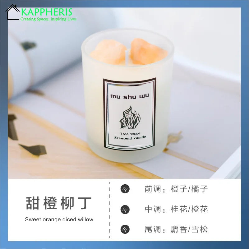 Crystal Glass Jar Scented Candles – Coconut Wax