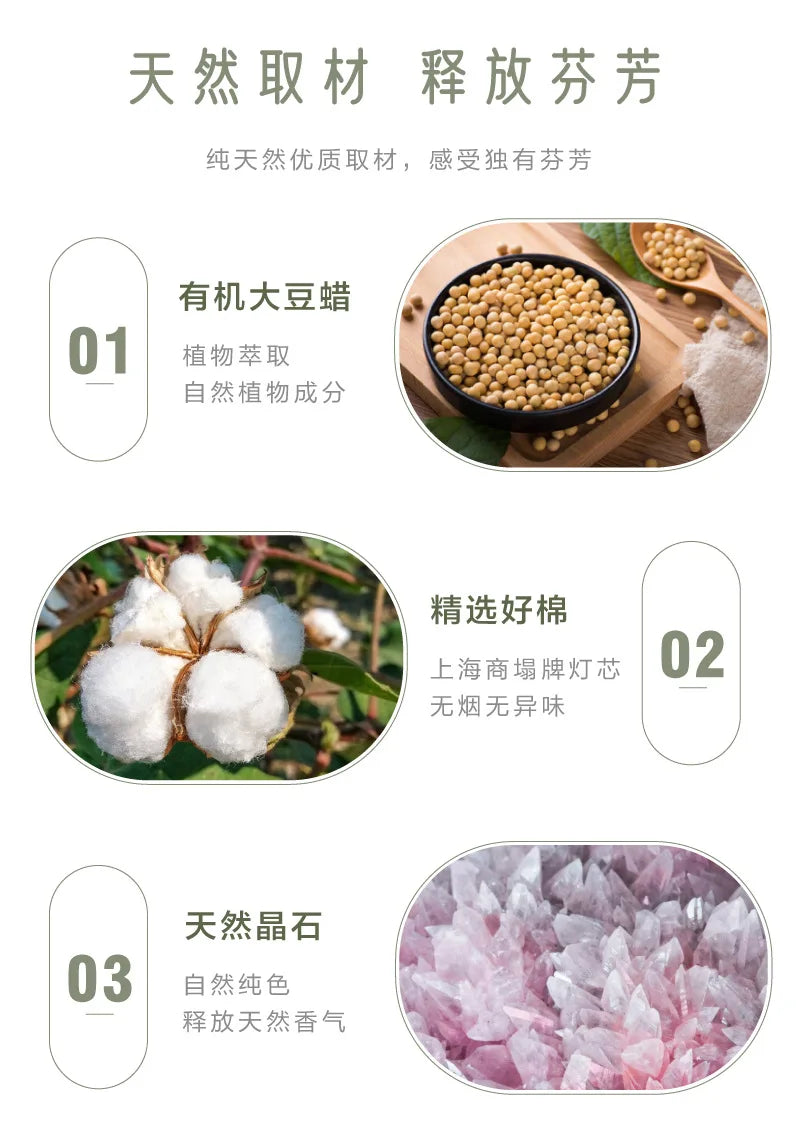 Crystal Glass Jar Scented Candles – Coconut Wax